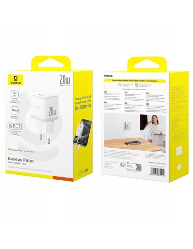 Baseus Palm | Szybka Ładowarka Sieciowa, Zasilacz USB-C PD 20W