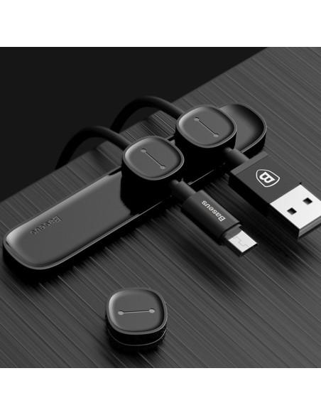 Baseus Peas Cable Clip | Magnetyczny uchwyt klips organizer do kabli