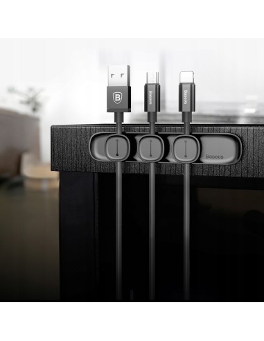 Baseus Peas Cable Clip | Magnetyczny uchwyt klips organizer do kabli