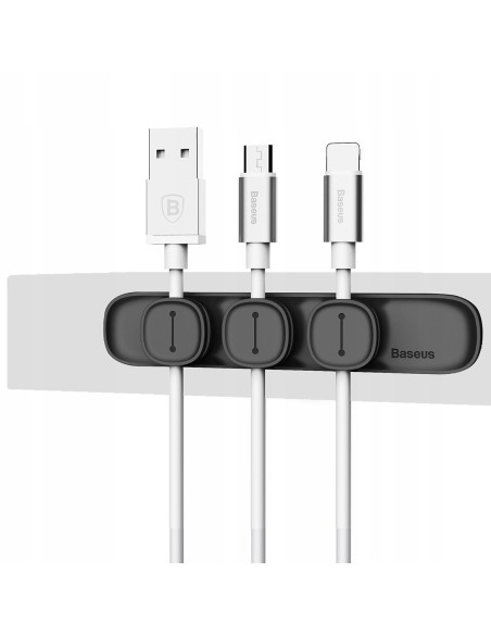 Baseus Peas Cable Clip | Magnetyczny uchwyt klips organizer do kabli