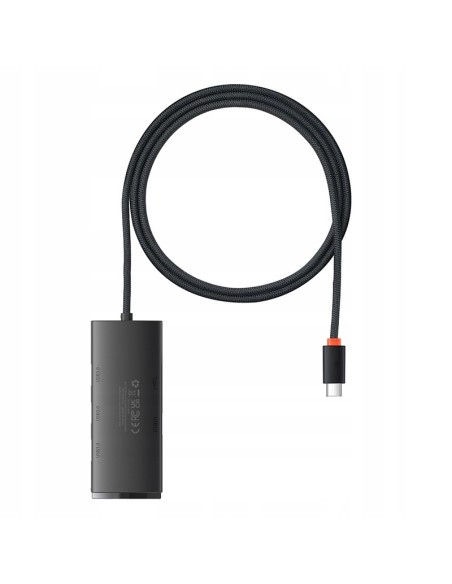 Baseus Lite Series 4-Port | HUB adapter rozdzielacz USB-C - USB 3.0 *4 100cm