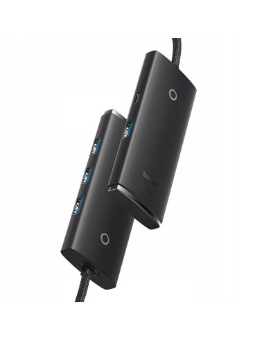 Baseus Lite Series 4-Port | HUB adapter rozdzielacz USB-C - USB 3.0 *4 100cm