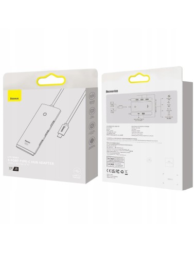 Baseus Lite Series 4-Port | HUB adapter rozdzielacz USB-C - USB 3.0 *4 100cm