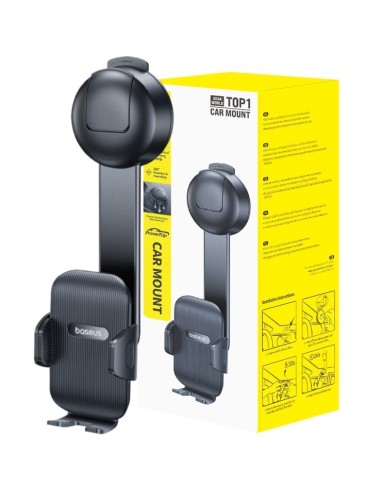 Baseus PrimeTrip C03 Air Mechaniczny Uchwyt Samochodowy (Suction Cup Version, Cosmic Black)
