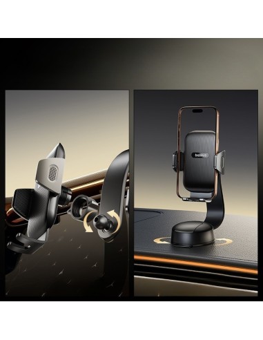 Baseus PrimeTrip C03 Air Mechaniczny Uchwyt Samochodowy (Suction Cup Version, Cosmic Black)