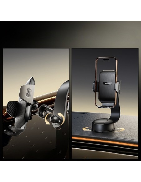 Baseus PrimeTrip C03 Air Mechaniczny Uchwyt Samochodowy (Suction Cup Version, Cosmic Black)