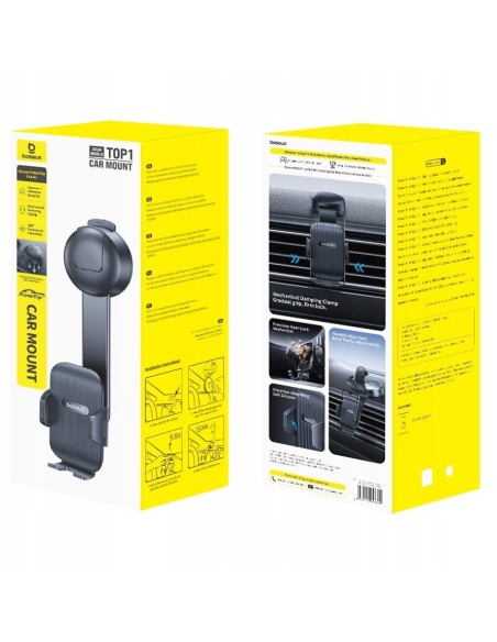 Baseus PrimeTrip C03 Air Mechaniczny Uchwyt Samochodowy (Suction Cup Version, Cosmic Black)