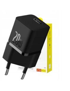 Baseus GaN5 Szybka Ładowarka Sieciowa Mini 1C 20W EU Cluster Black