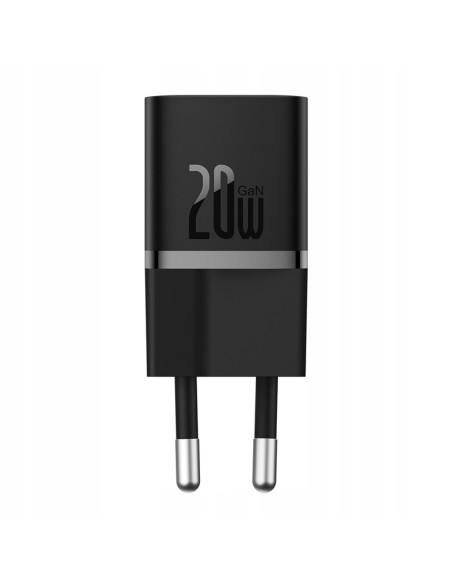 Baseus GaN5 Szybka Ładowarka Sieciowa Mini 1C 20W EU Cluster Black