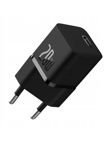 Baseus GaN5 Szybka Ładowarka Sieciowa Mini 1C 20W EU Cluster Black