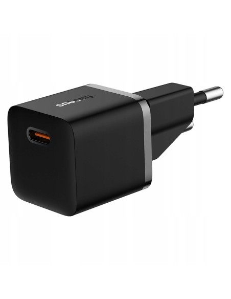 Baseus GaN5 Szybka Ładowarka Sieciowa Mini 1C 20W EU Cluster Black