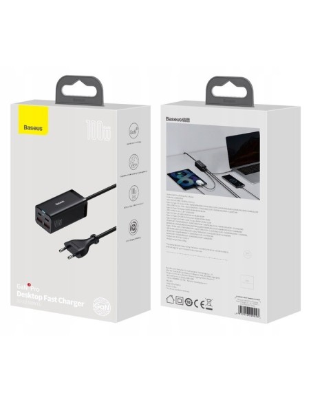 Baseus GAN3 Pro | Ładowarka sieciowa zasilacz 4x USB-A USB-C PD QC4.0 100W