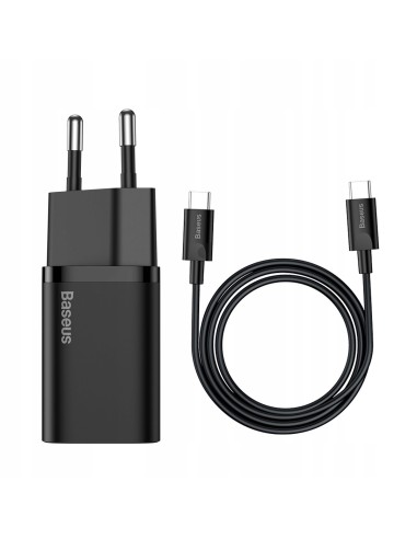 Baseus Super Si Sets | Ładowarka sieciowa + kabel USB-C 25W QC3.0 PD