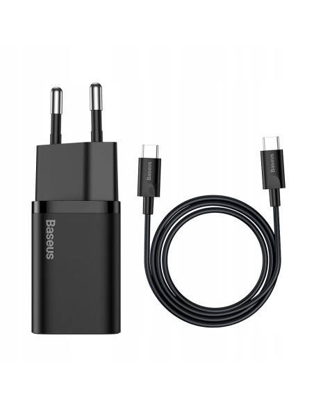 Baseus Super Si Sets | Ładowarka sieciowa + kabel USB-C 25W QC3.0 PD