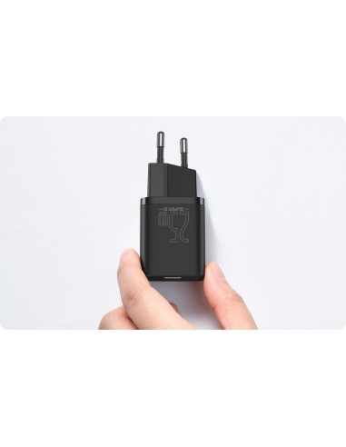 Baseus Super Si Sets | Ładowarka sieciowa + kabel USB-C 25W QC3.0 PD
