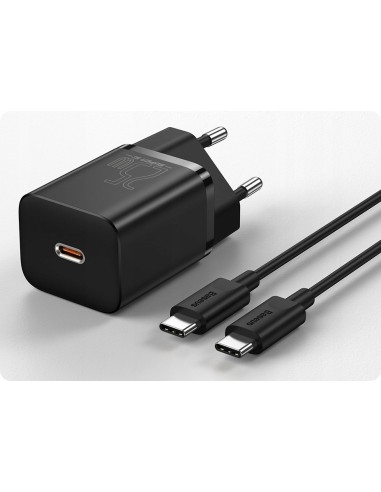 Baseus Super Si Sets | Ładowarka sieciowa + kabel USB-C 25W QC3.0 PD