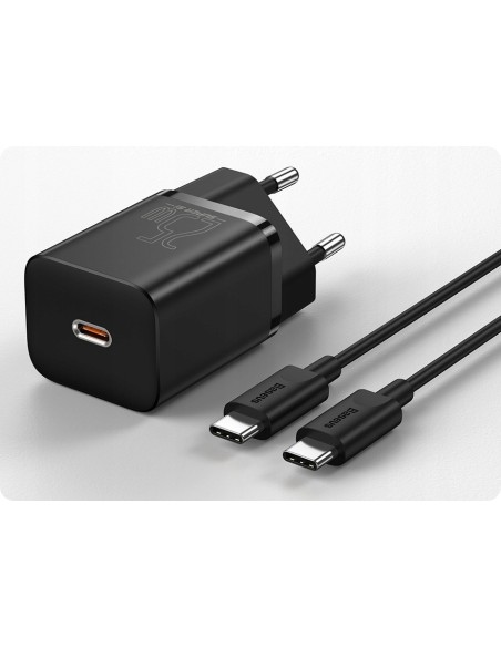 Baseus Super Si Sets | Ładowarka sieciowa + kabel USB-C 25W QC3.0 PD
