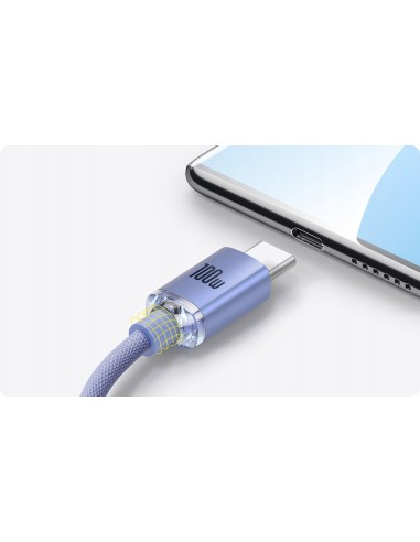 Baseus Crystal Shine | Kabel USB Type-C 100W 66W 6A do Huawei Honor 50 Pro