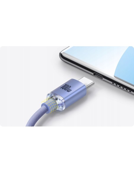 Baseus Crystal Shine | Kabel USB Type-C 100W 66W 6A do Huawei Honor 50 Pro