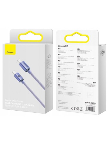 Baseus Crystal Shine | Kabel USB-C Type-C 100W Power Delivery Quick Charge 2m