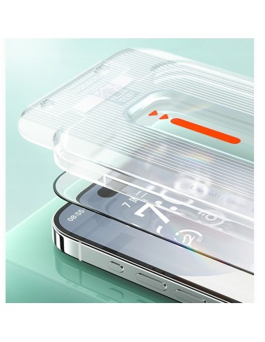 Baseus Sapphire P60057504203-01 | Szkło hartowane ochronne pełne 9H do Apple iPhone 15 Pro + aplikator