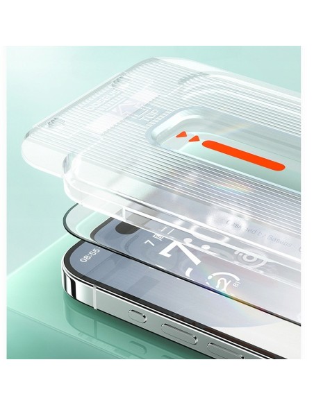 Baseus Sapphire P60057504203-01 | Szkło hartowane ochronne pełne 9H do Apple iPhone 15 Pro + aplikator