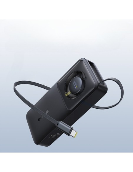 Baseus Free2Pull Power Bank with Retractable Cable 10000mAh 30W Cosmic Black