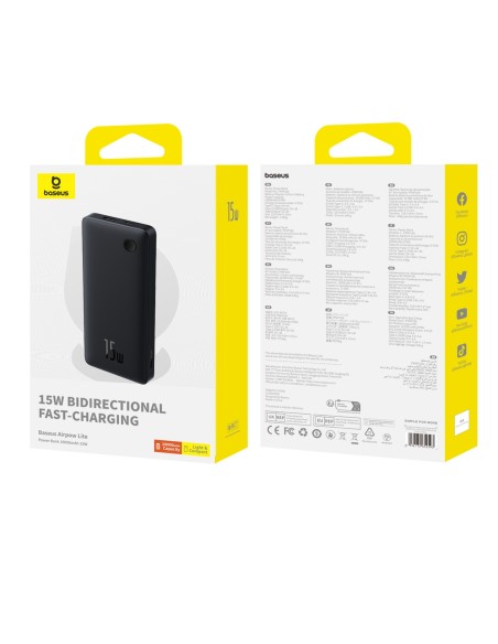 Airpow Lite Power Bank 10000mAh 15W Cosmic Black 