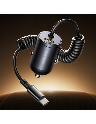 Baseus Tiny Star Mini Ładowarka Samochodowa (C+C Cable Included) 30W Cosmic Black