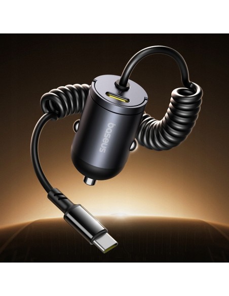 Baseus Tiny Star Mini Ładowarka Samochodowa (C+C Cable Included) 30W Cosmic Black