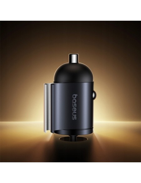 Baseus Tiny Star Mini Ładowarka Samochodowa (C+C Cable Included) 30W Cosmic Black