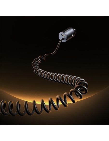 Baseus Tiny Star Mini Ładowarka Samochodowa (C+C Cable Included) 30W Cosmic Black