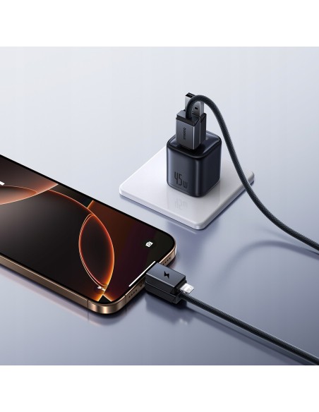 Baseus Versatile Two-for-Two Fast Kabel 4w1 U+C to C+L 60W 1m Cosmic Black