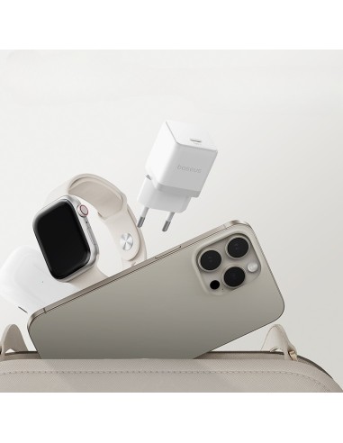 Baseus Palm Szybka Ładowarka Sieciowa 1C 20W EU Moon White