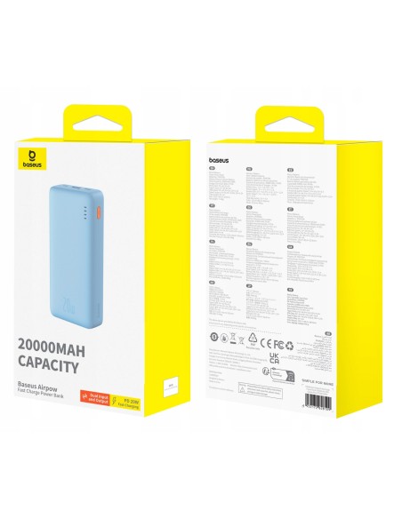 Baseus Airpow | Power Bank z szybkim ładowaniem PD 20W 20000mAh