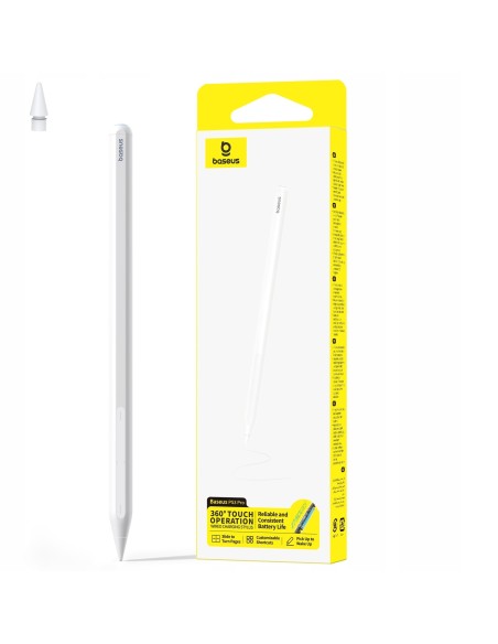 Baseus Rysik PS3 Pro 360° Touch Operation Wired Charging Stylus Moon White