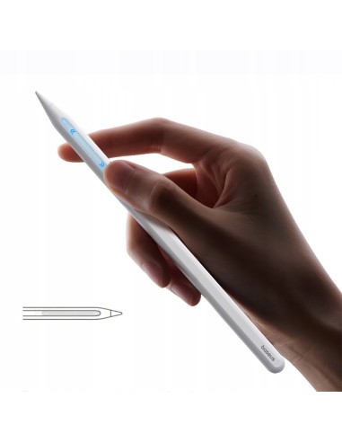 Baseus Rysik PS3 Pro 360° Touch Operation Wired Charging Stylus Moon White