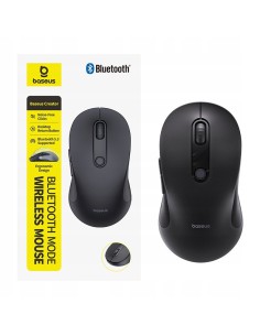 Baseus F02 Ergonomikczna Myszka Bezprzewodowa Bluetooth Single Cosmic Black