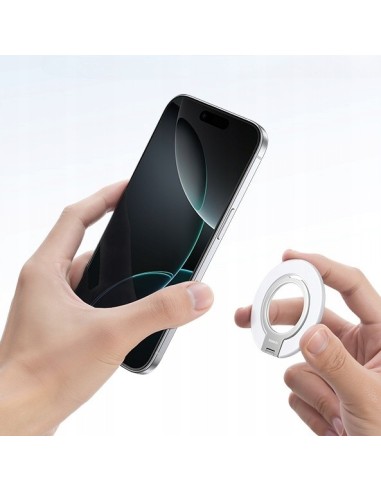 Baseus MagPro 3 Ultra Slim Ring Magnetyczny Starlight Off-White