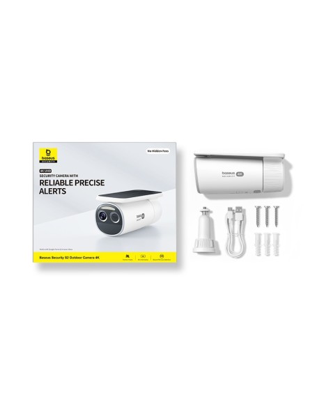 Baseus Security S2 Kamera Zewnętrzna 4K Moon White