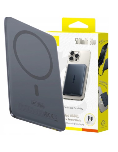 Baseus PicoGo AM41 Ultracienki Magnetyczny Power Bank 5000mAh 20W Space Grey