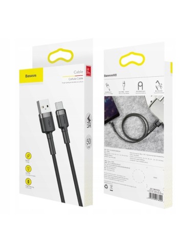 Baseus Cafule Cable | Nylonowy kabel USB - USB-C Type-C Quick Charge 3.0 50cm 3A 