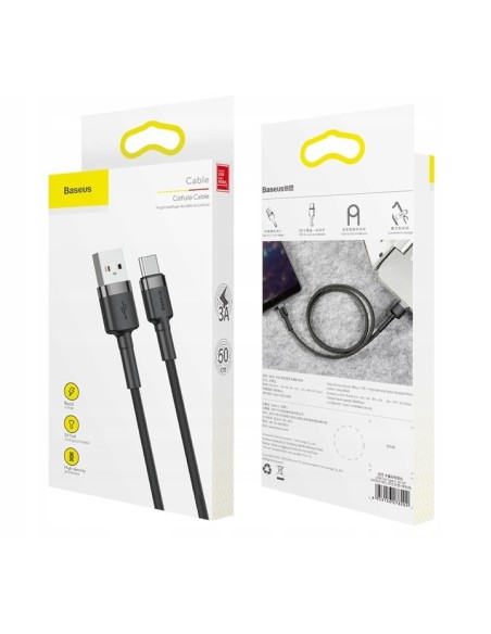 Baseus Cafule Cable | Nylonowy kabel USB - USB-C Type-C Quick Charge 3.0 50cm 3A 