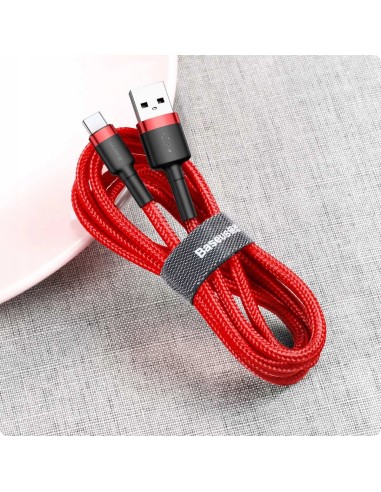 Baseus Cafule Cable | Kabel nylonowy USB - USB-C Type-C Quick Charge 3.0 100cm 3A 