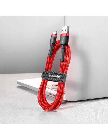 Baseus Cafule Cable | Kabel nylonowy USB - USB-C Type-C Quick Charge 3.0 100cm 3A 