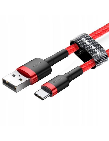Baseus Cafule Cable | Kabel nylonowy USB - USB-C Type-C Quick Charge 3.0 100cm 3A 