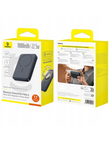 Baseus EnerFill FM11 Ultramały Magnetyczny Power Bank 10000mAh 22.5W Cosmic Black