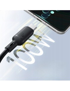Baseus Silky One-for-Three Kabel Do Szybkiego Ładowania USB-A to M+L+C 100W 1.5m