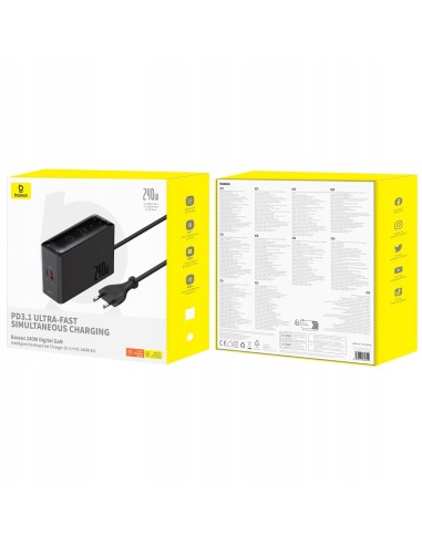 Baseus Ładowarka GaN 240W z cyfrowym panelem