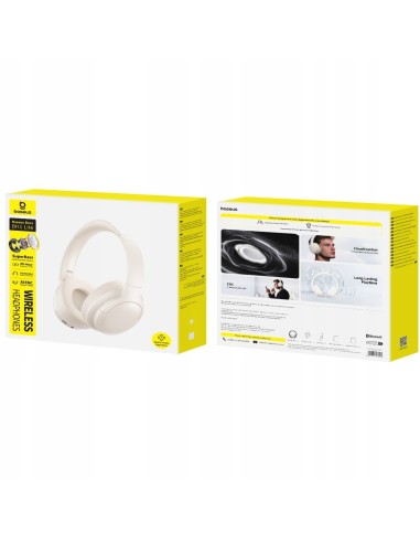 OS-Baseus Bass BH1 Lite Bezprzewodowe Słuchawki Starlight Off-White